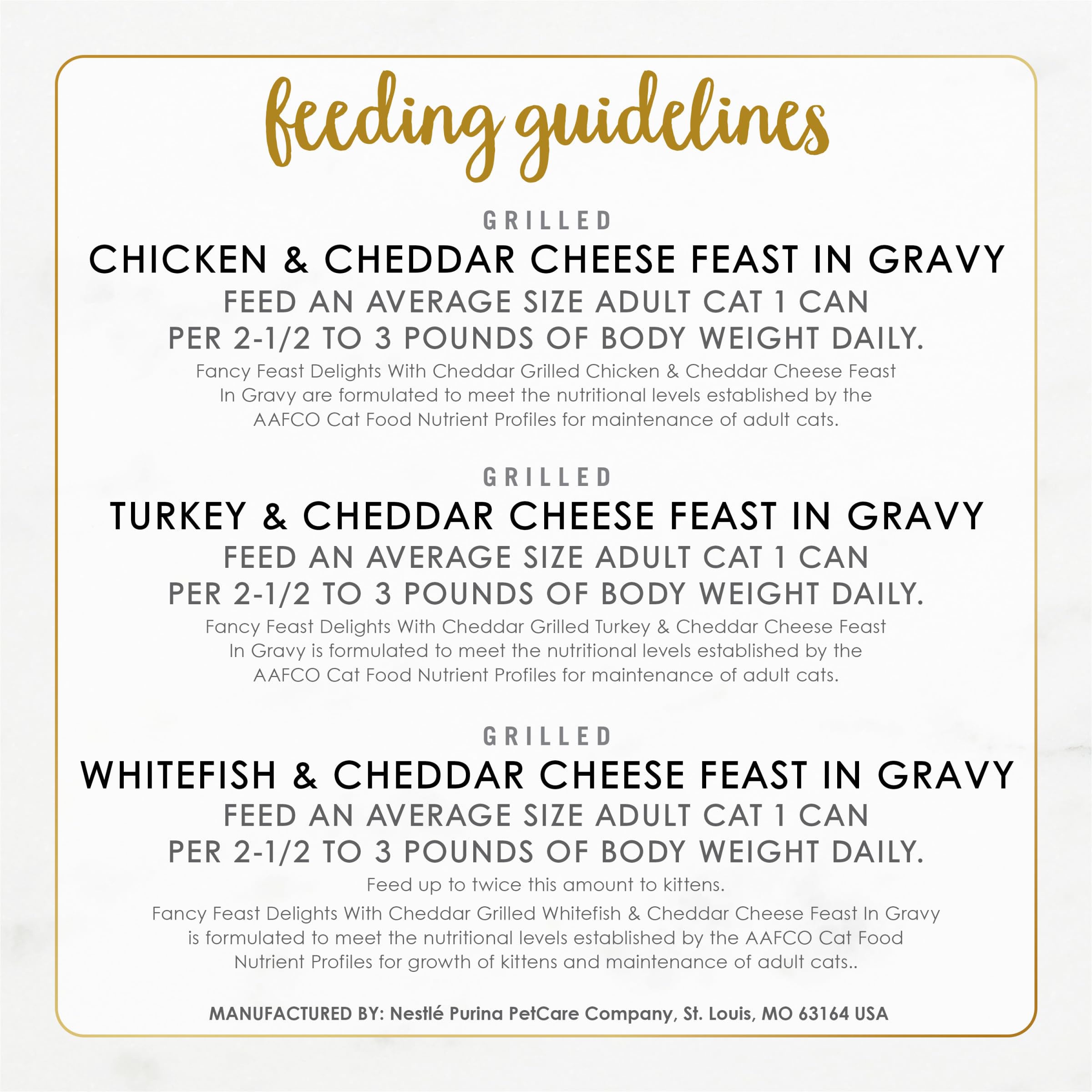 Fancy Feast Delights cheddar meat morsels closeup shows protein-rich pieces your cat may enjoy.