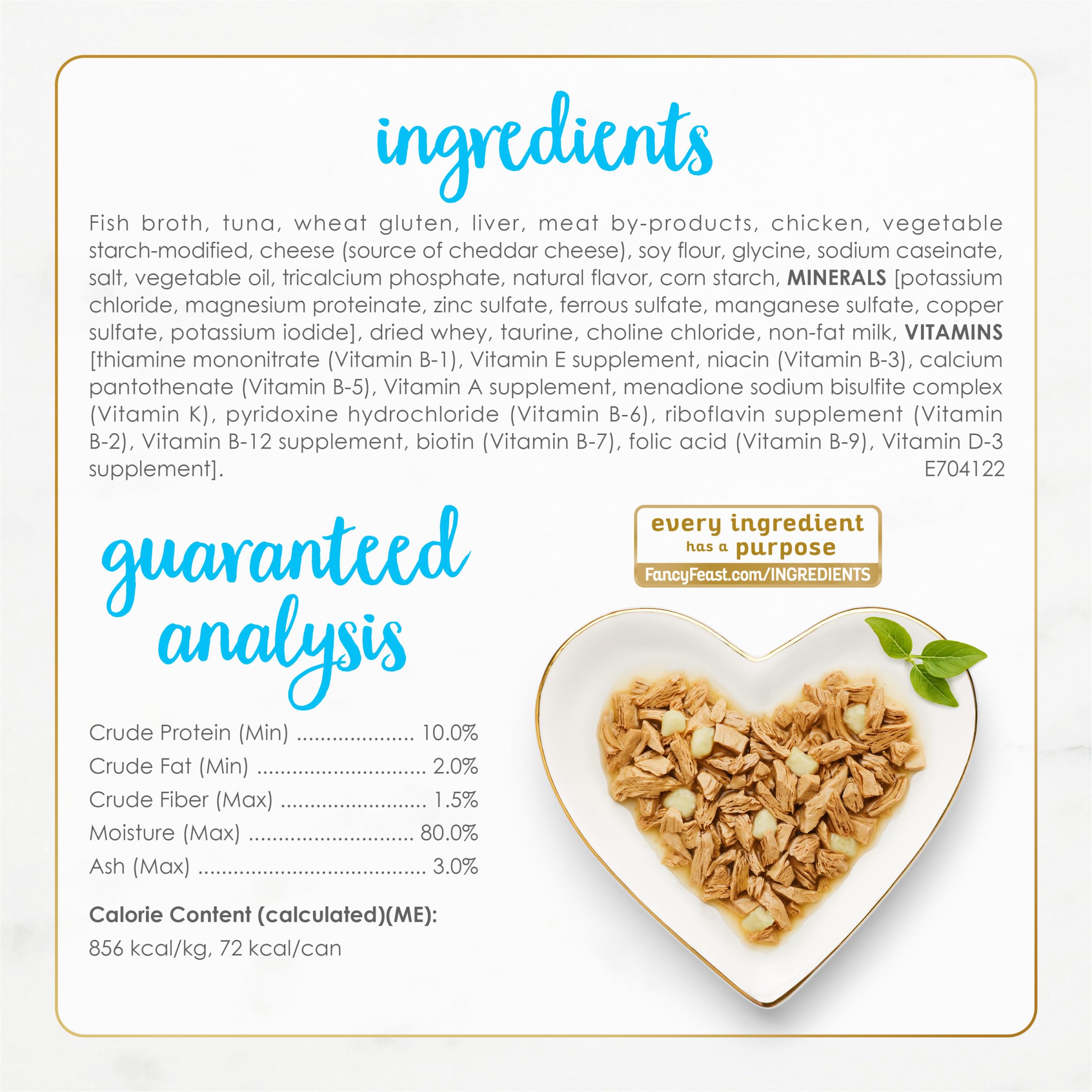 Fancy Feast Delights grilled tuna morsels: high-quality ingredients shown.