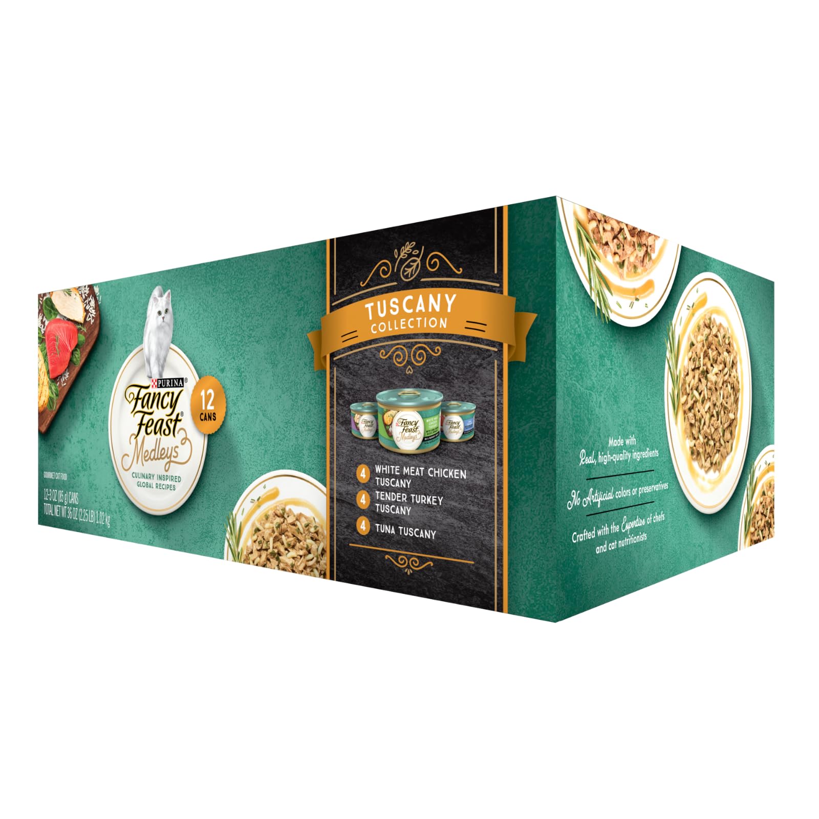 Fancy Feast Elegant Medley Tuscany serving bowl features world-inspired flavors for dinner
