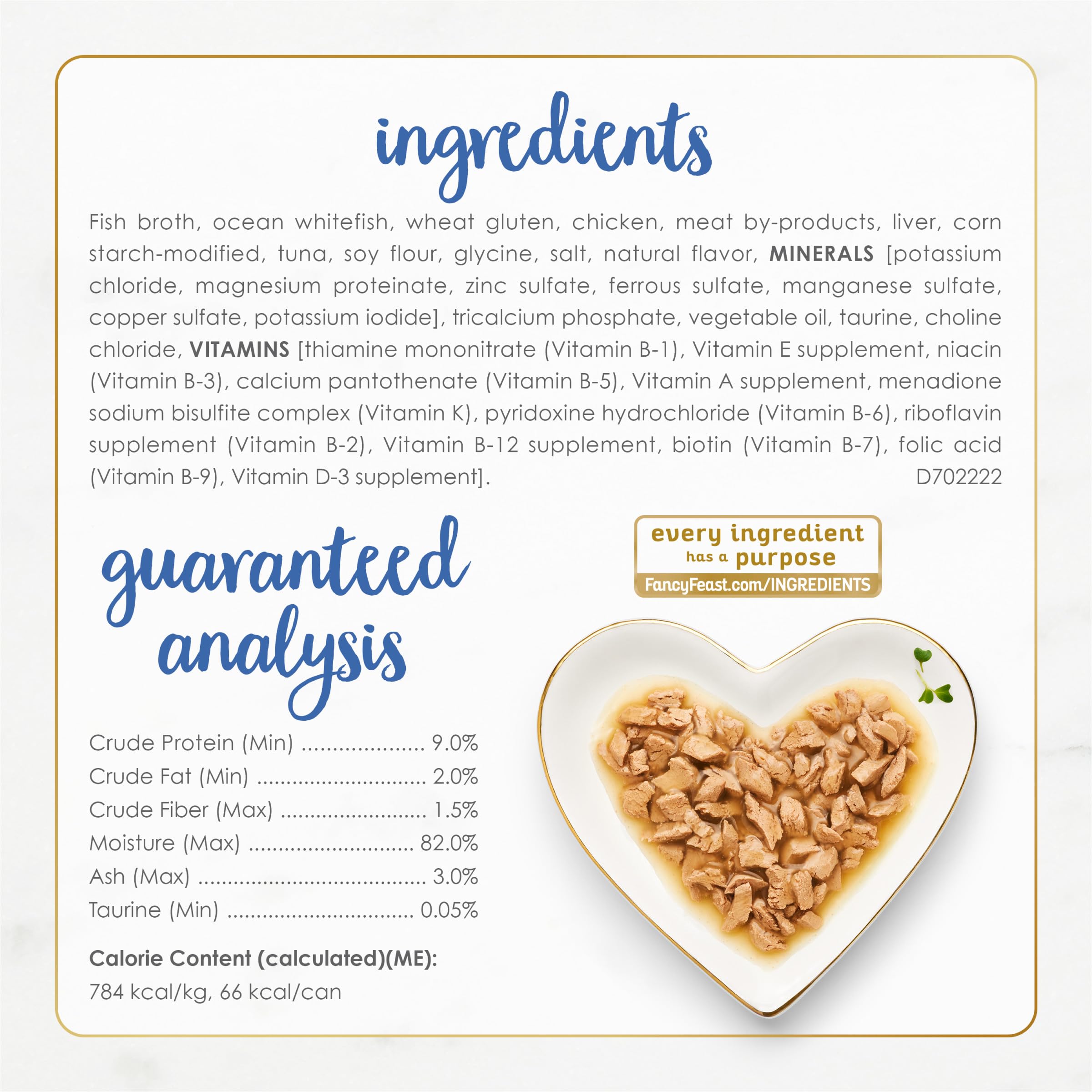 Fancy Feast 100 percent balanced nutrition concept emphasizes complete cat nutrition