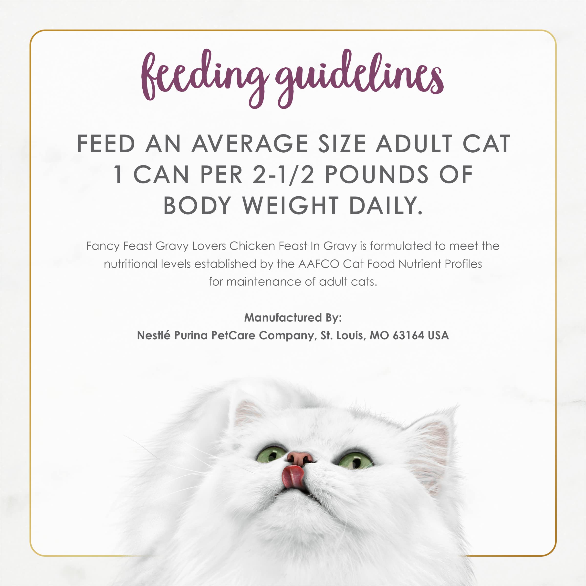 Fancy Feast Gravy Lovers U.S.-made facilities badge reinforces safety and quality.