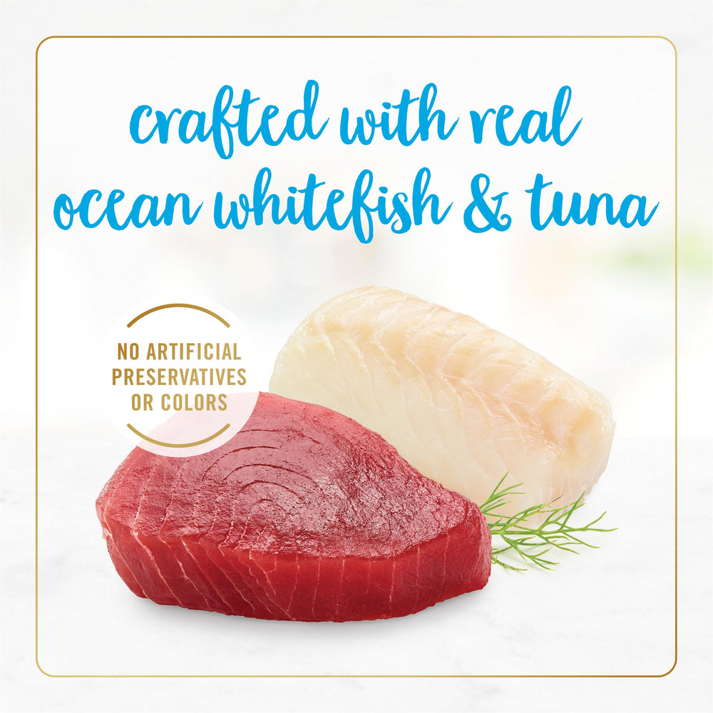 Fancy Feast Gravy Lovers Ocean Whitefish and Tuna Pate 3oz can serving, convenient daily portion.