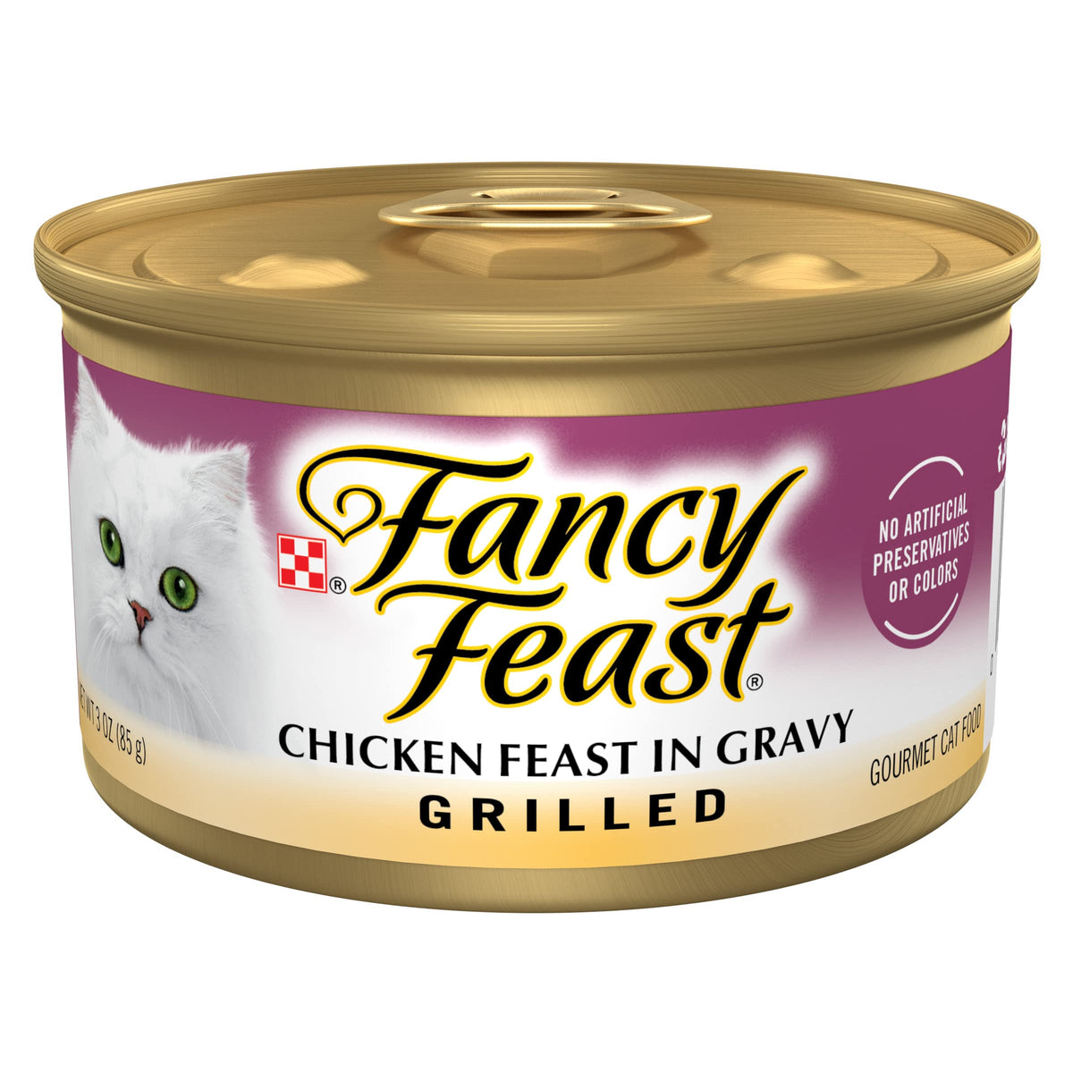 Fancy Feast Grilled Chicken Feast cans pack 24 — convenient daily meals for busy cat owners.