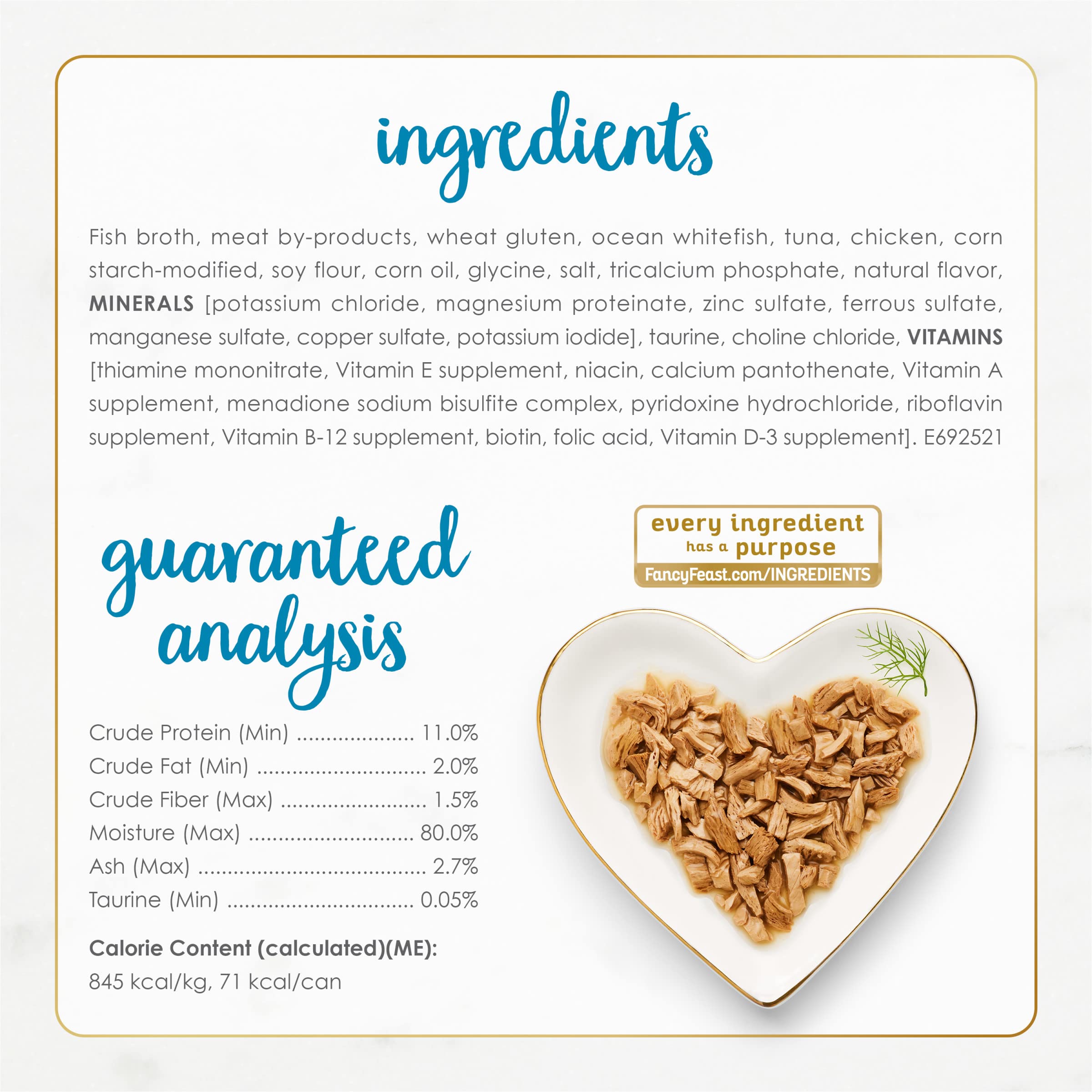 Open can view reveals real ingredients in Fancy Feast recipe.