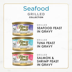 Fancy Feast grilled salmon feast in gravy 3oz can – premium seafood flavor for cats