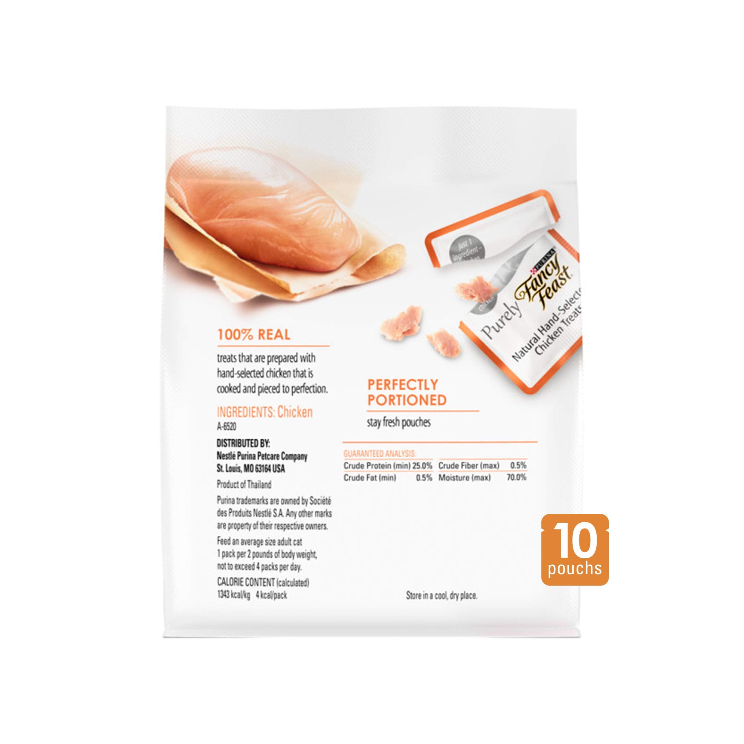 Fancy Feast packaging with open pouch ready to offer treats.