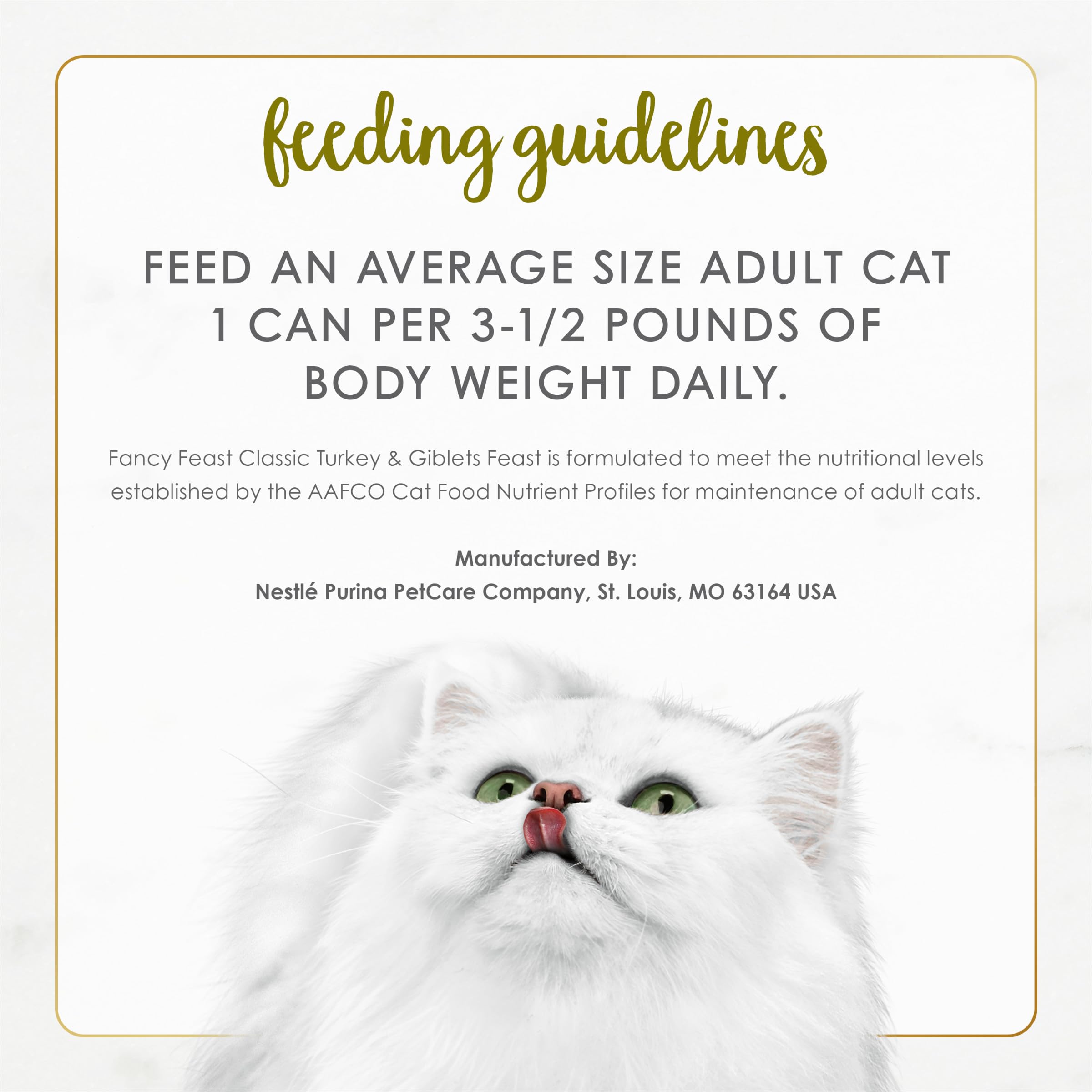 Fancy Feast Pate Turkey and Giblets pack-24 provides bulk convenience for routine feeding.