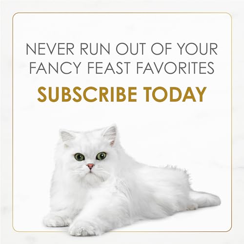 Fancy Feast nutrition label closeup confirms complete and balanced options for adult cats.