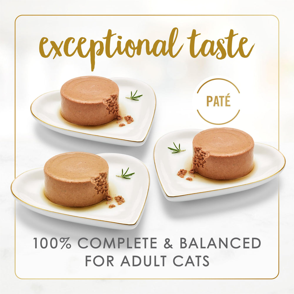 Fancy Feast beef pate can highlights beef as first ingredient.