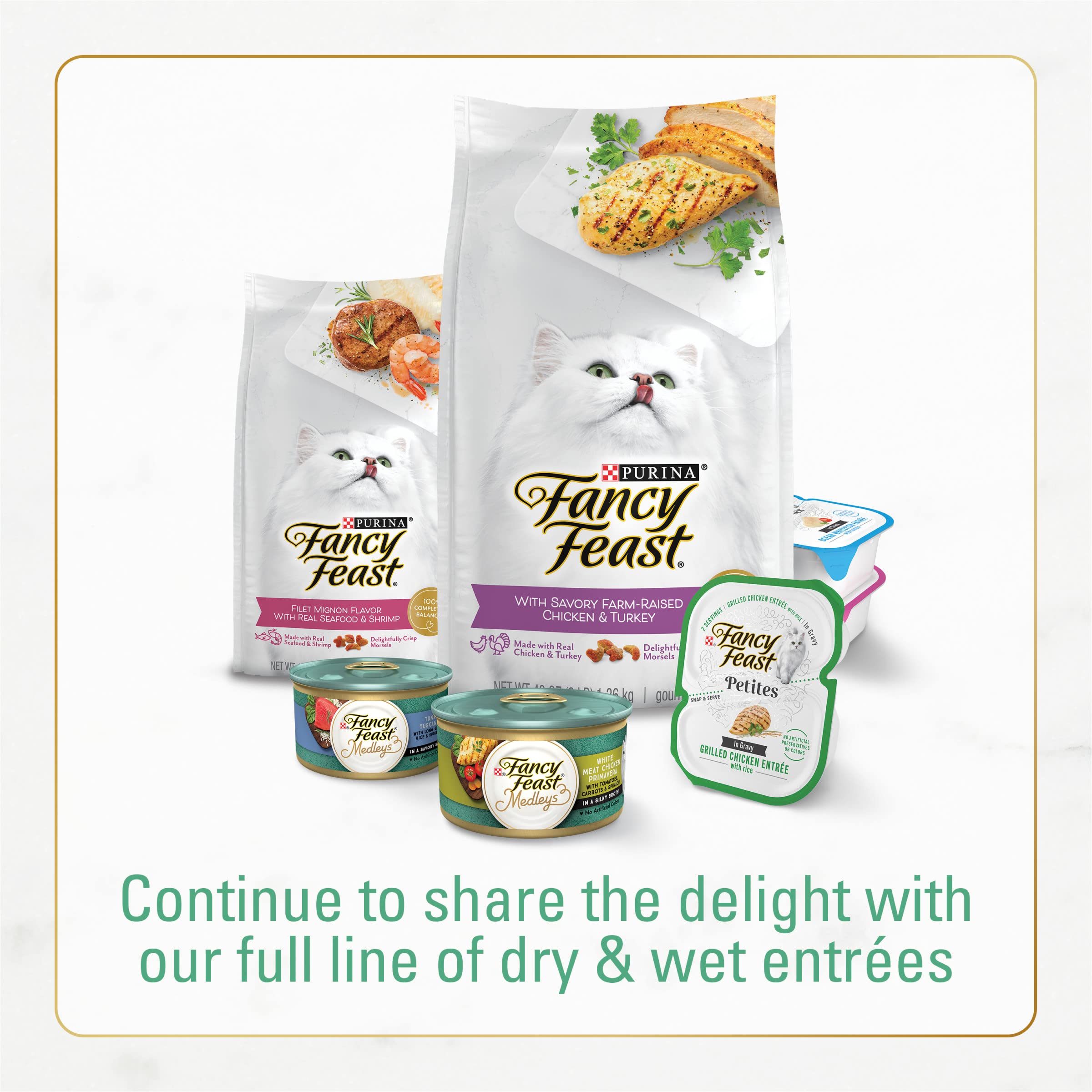 Fancy Feast uses quality ingredients in Purina-owned facilities.