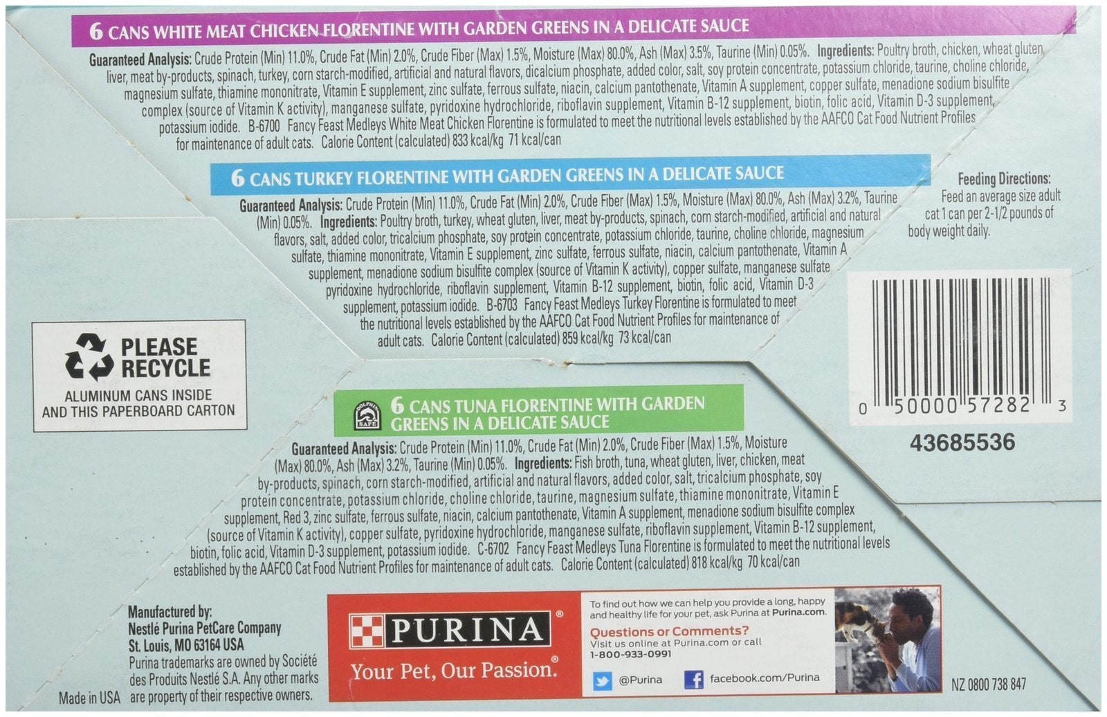 Fancy Feast Purina Medleys Florentine greens accent close-up signals premium flavor experience