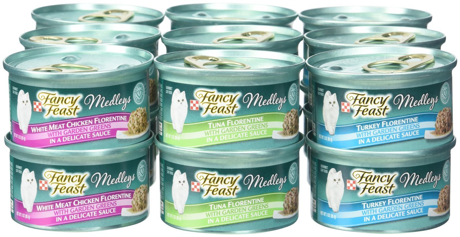 Fancy Feast Purina Medleys Florentine turkey entrée with gravy boosts aroma and texture