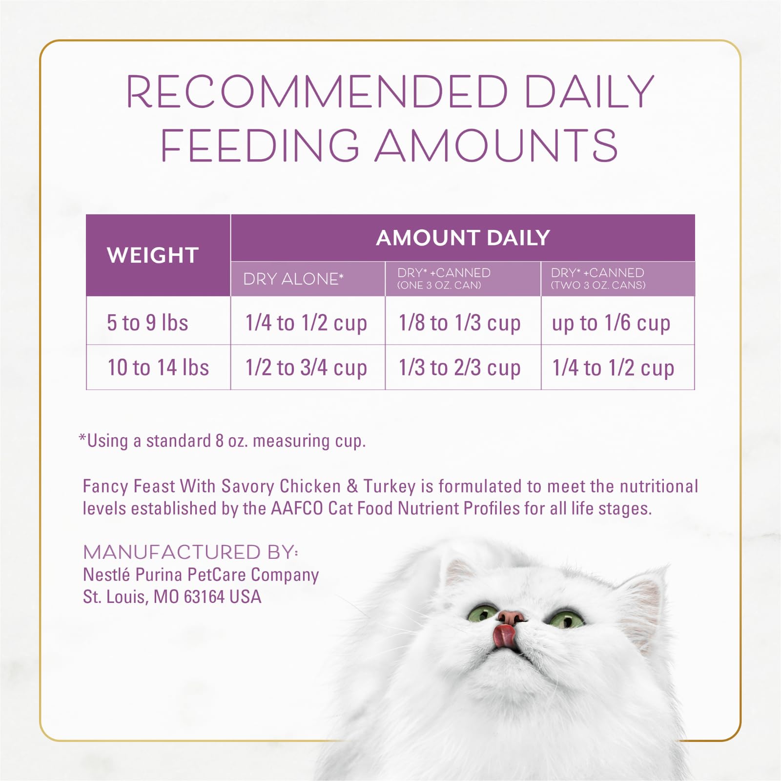 Fancy Feast Purina savory flavor appeals to picky eaters during breakfast or dinner routines
