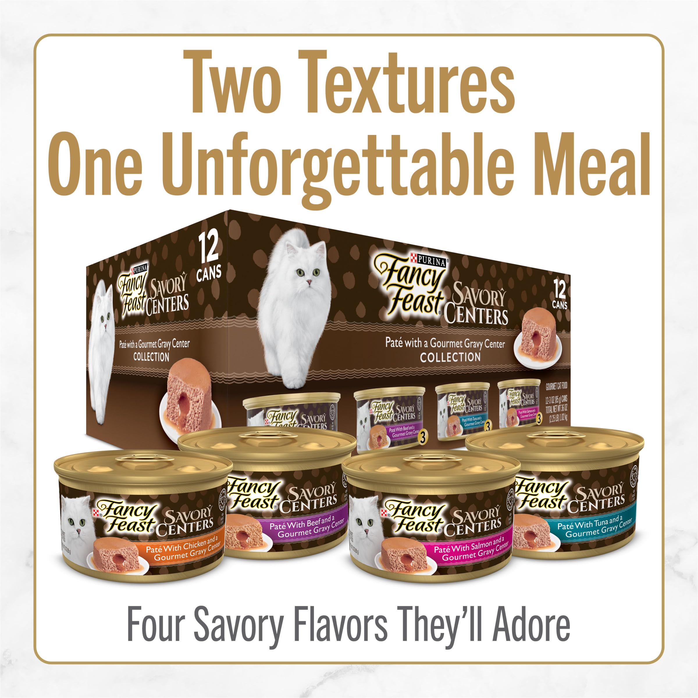 Fancy Feast Savory Centers beef pâté with gravy center for cats