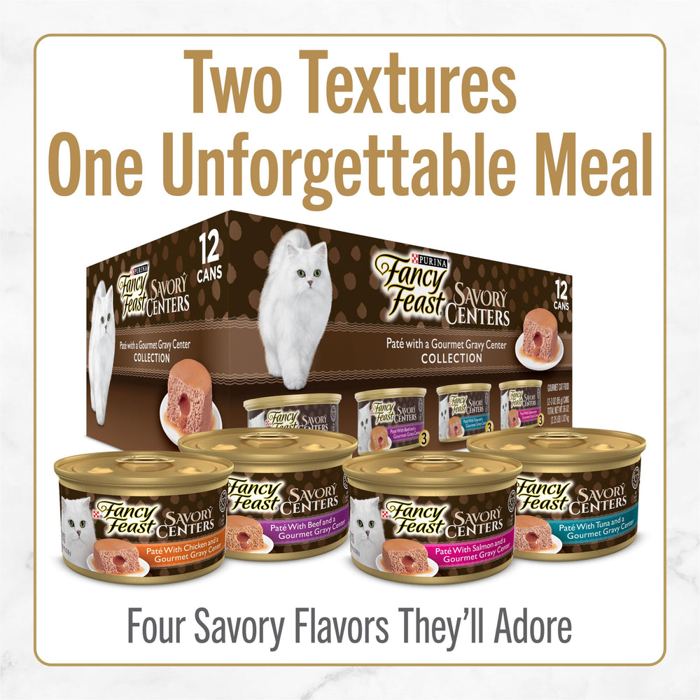 Fancy Feast Savory Centers beef pâté with gravy center for cats