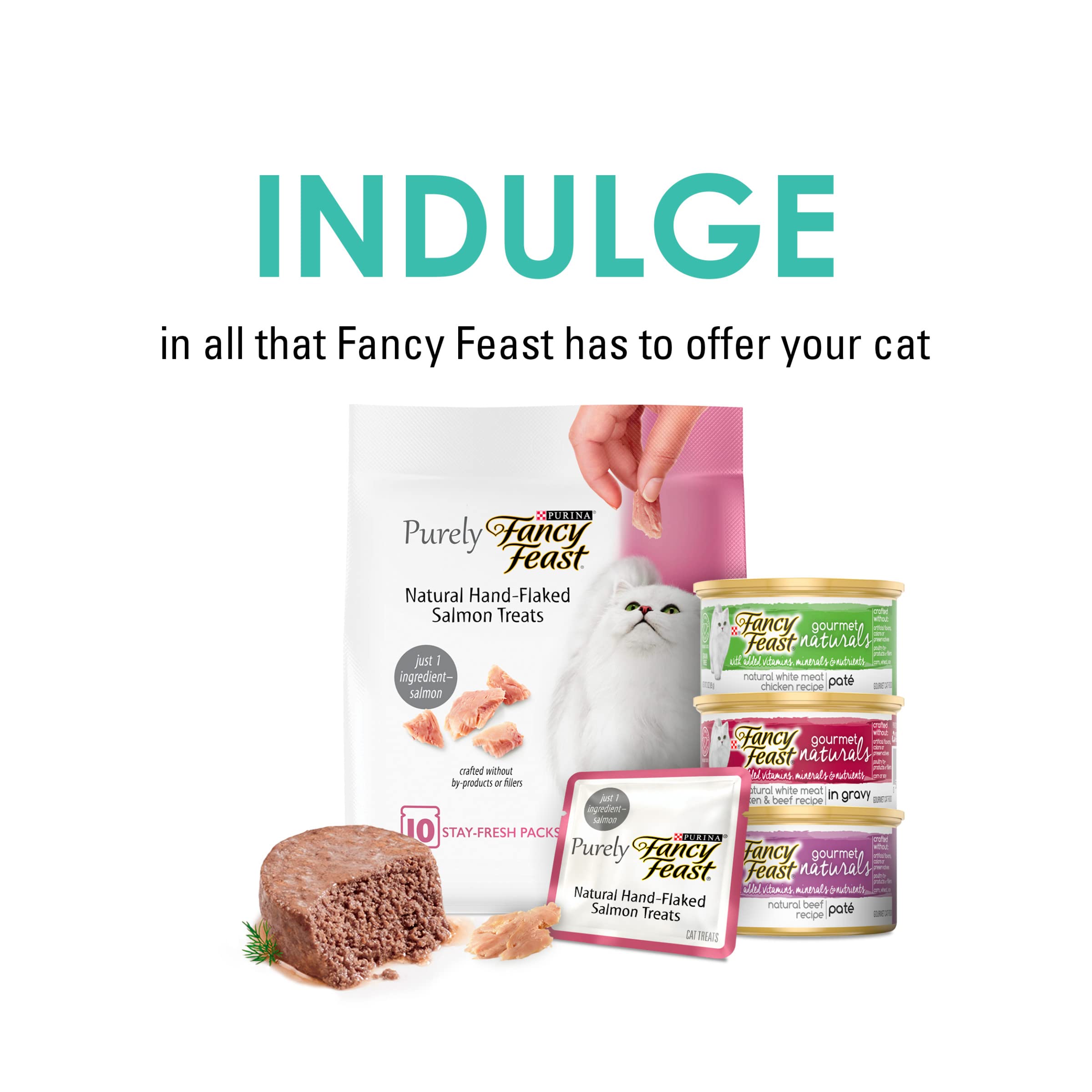Fancy Feast Cat Snack Time Tuna image communicates quick reward opportunities.