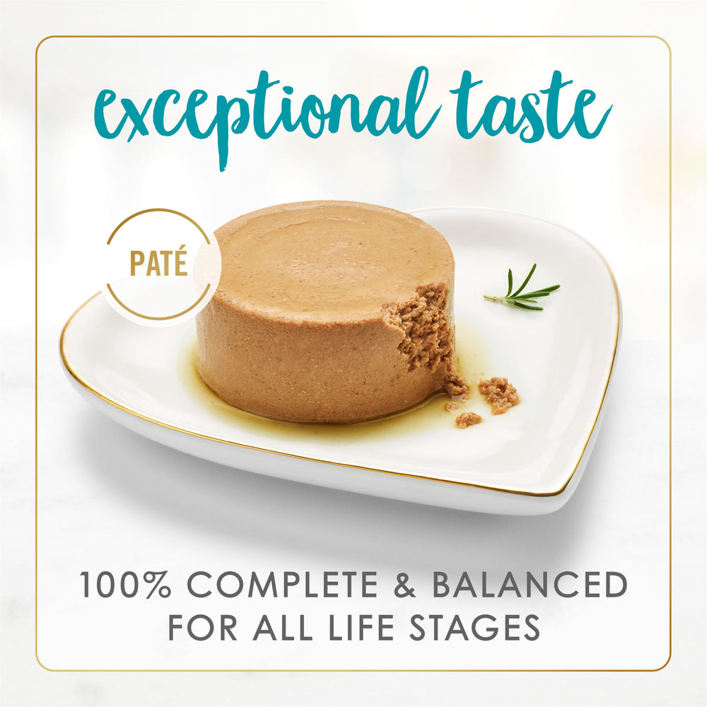 Fancy Feast seafood-feast-pate-cans-24-pack on shelf enables quick reordering.