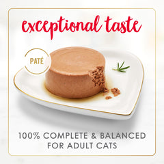 Fancy Feast tender-beef-chicken-pate close-up highlighting creamy texture and gourmet appeal.