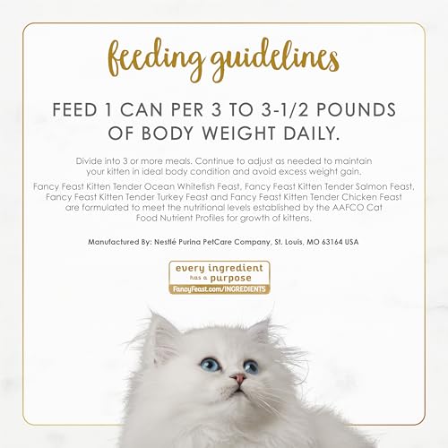 Fancy Feast Tender Chicken close-up shows soft texture for tiny jaws.