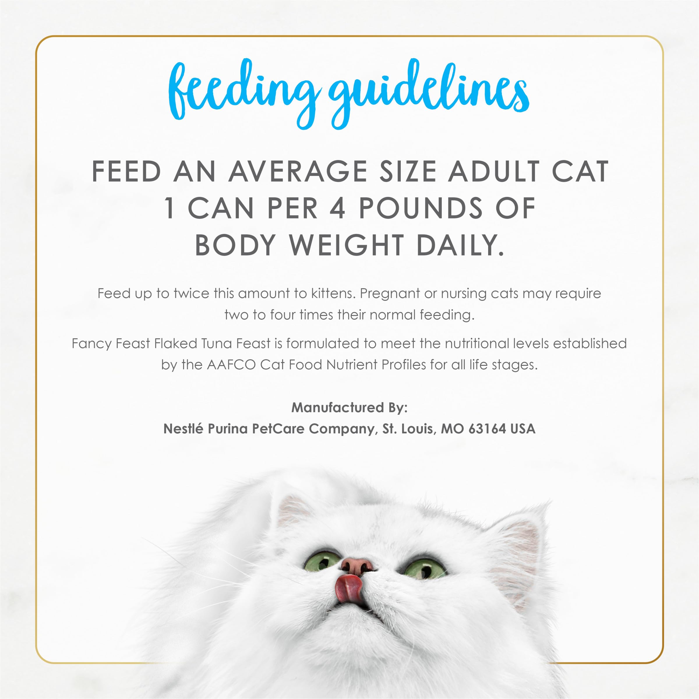 Fancy Feast tuna-feast-claims-no-preservatives supports complete and balanced nutrition.