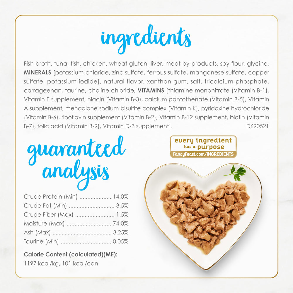 Fancy Feast tuna-feast-shelf-display showcases trusted brand and premium quality.
