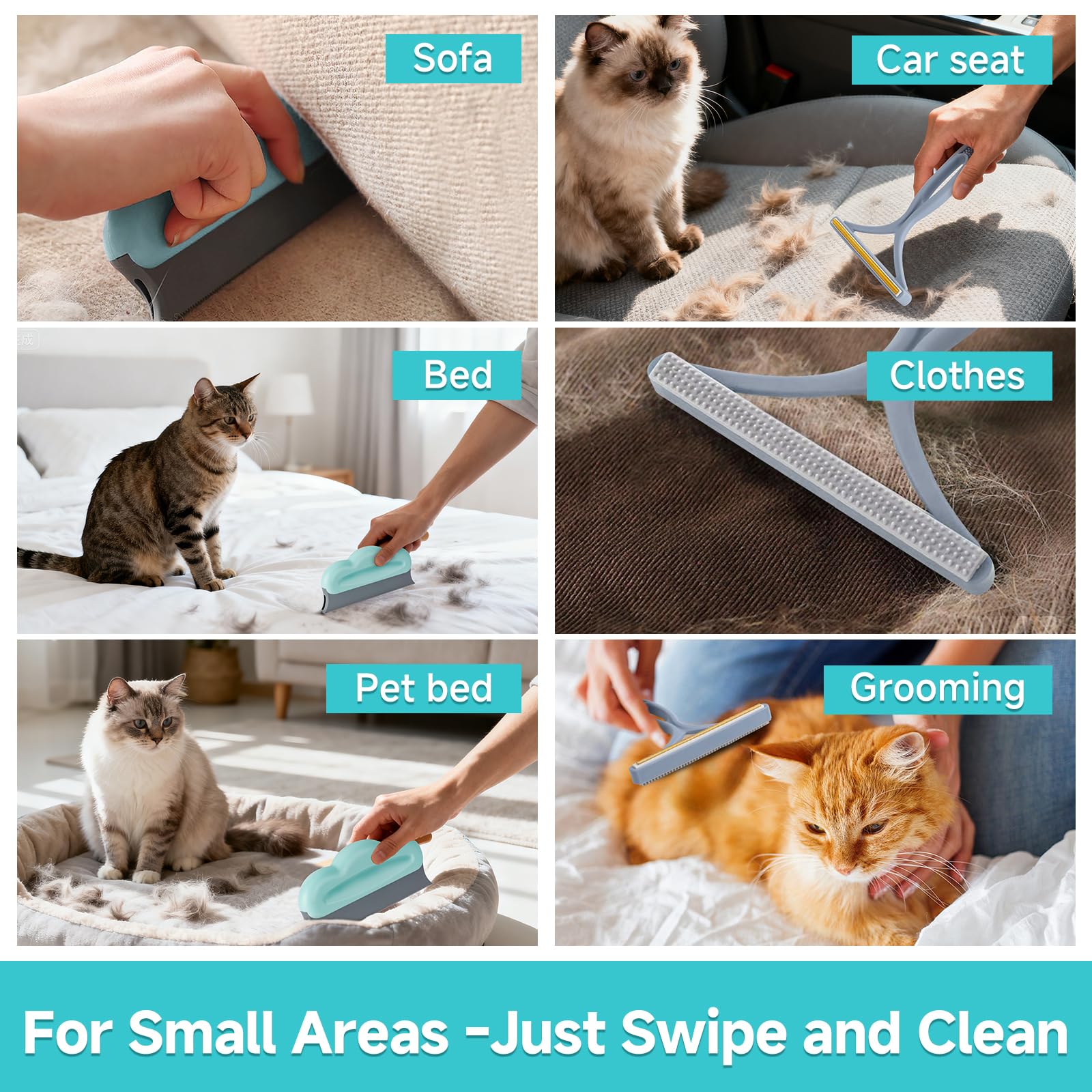 FancyMouse Mini Brushes for Delicate Surfaces prevent scratches while hair removal.