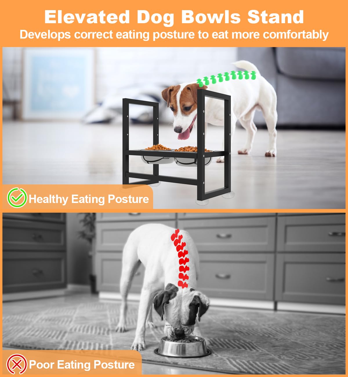 Fandature indoor and outdoor-ready feeding station with rubber feet