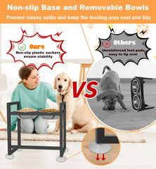 Fandature non-slip stand prevents sliding on smooth floors for calmer mealtimes
