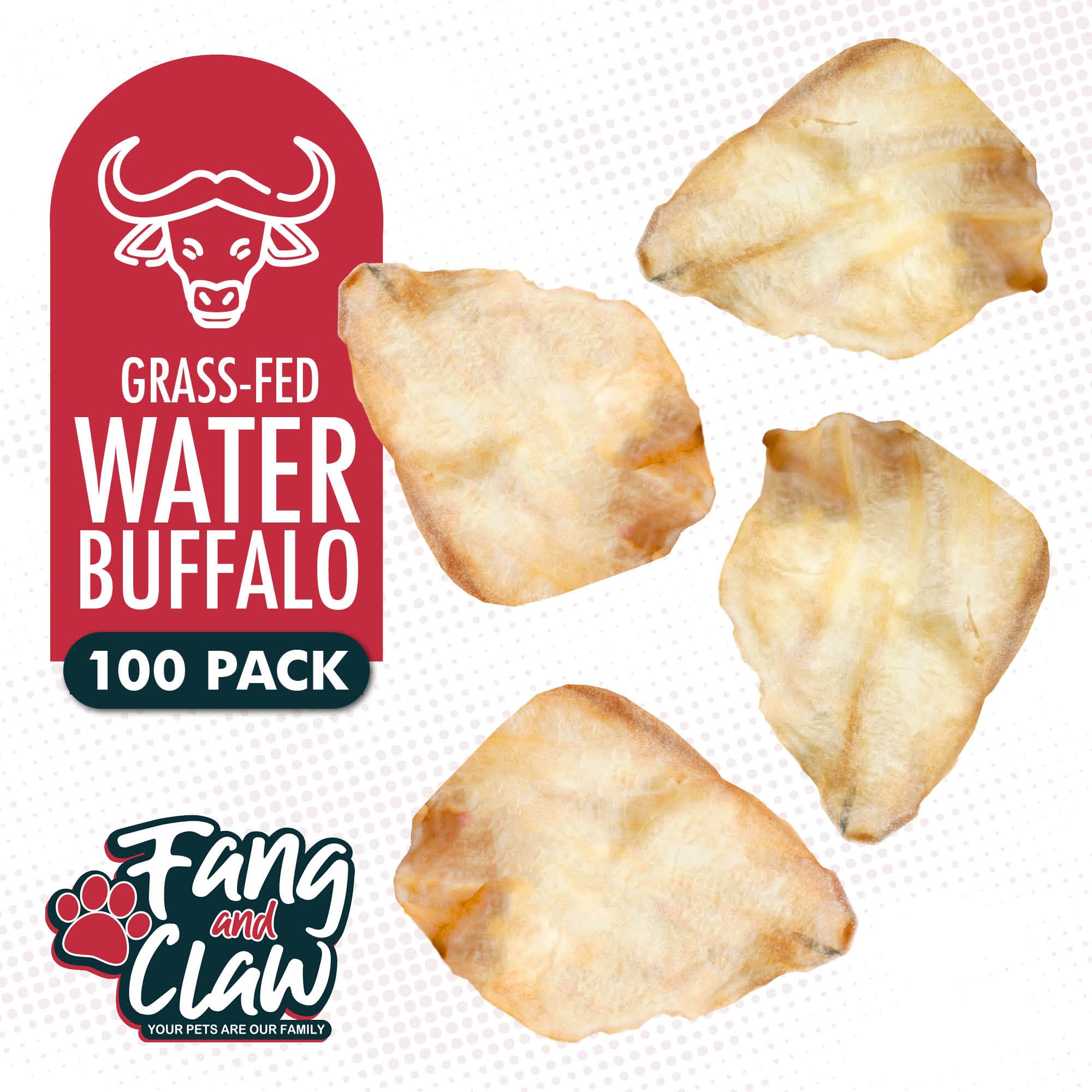 Fang & Claw 50-count bag emphasizes bulk value for steady, boredom-busting chews.