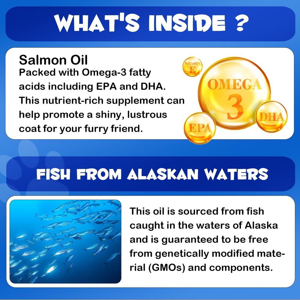 FANGCUN Alaskan Salmon Oil joint mobility shot suggests smoother movement for dogs.