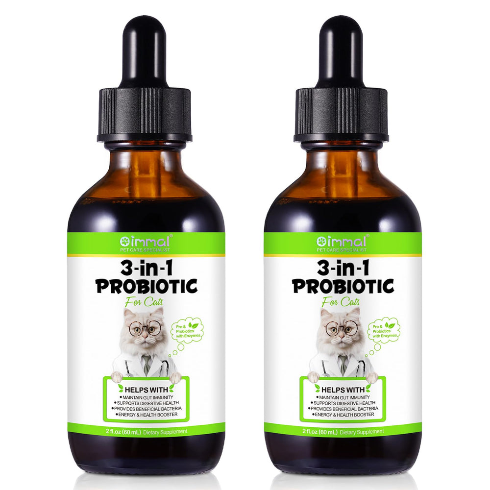 FANGCUN cat-probiotics-pack-2 bottle pour demonstrates convenient dosing for gut balance.