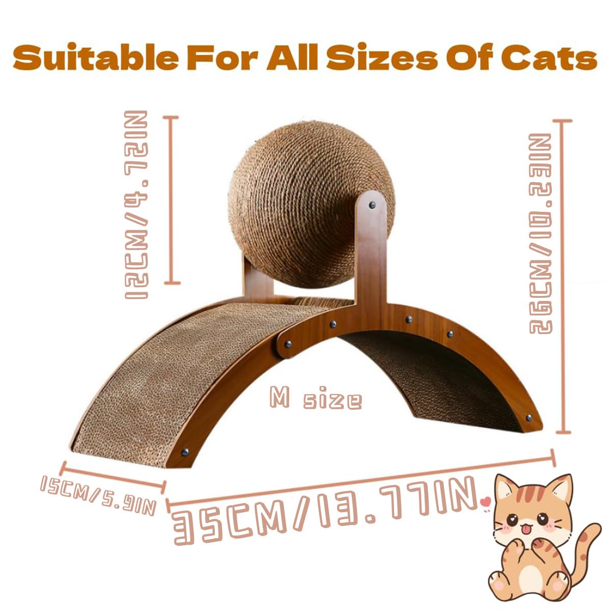 FANJUN-AMTECH ferris-wheel cardboard scratcher invites curiosity and scratching.