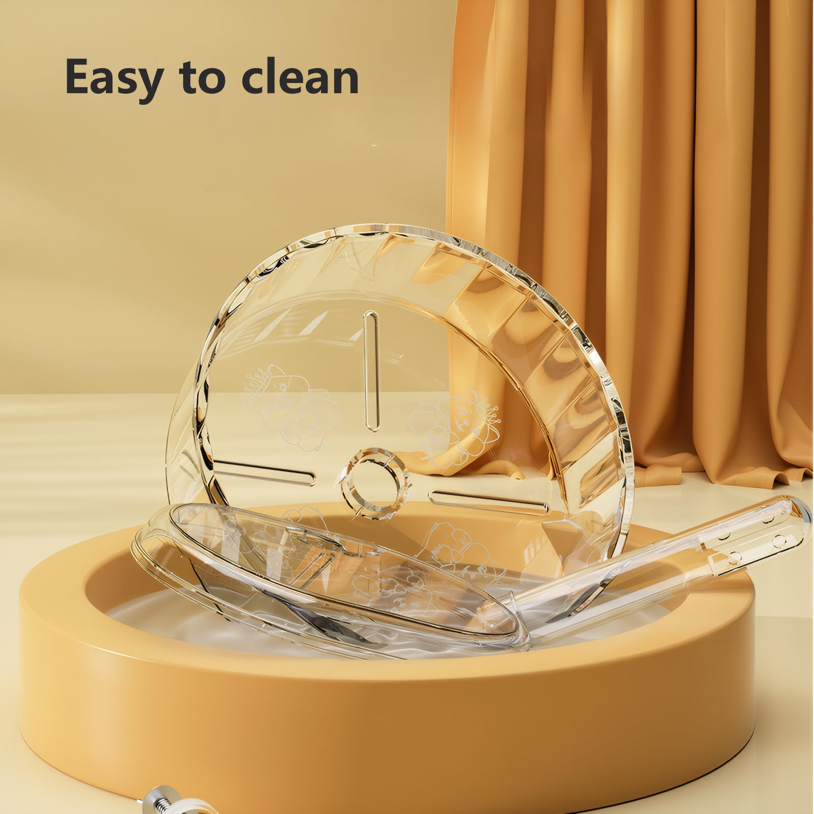 Fanlahmtasy easy-clean hamster wheel for quick disassembly and hygienic cage maintenance.