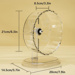 Fanlahmtasy height-adjustable hamster wheel for ergonomic placement and comfortable hamster workouts.