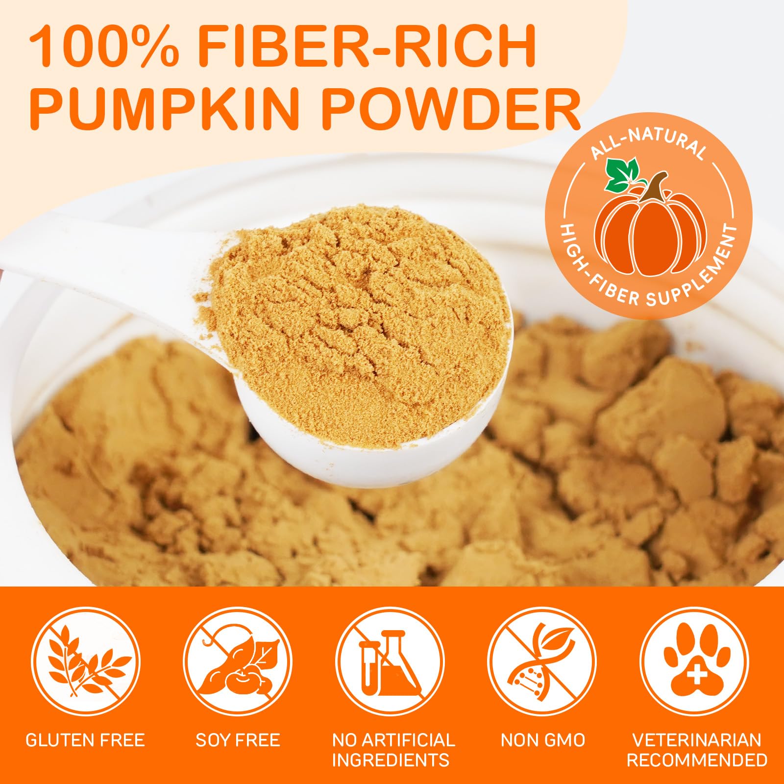 FANSHI Pumpkin Powder label highlights organic ingredients and six digestive enzymes.