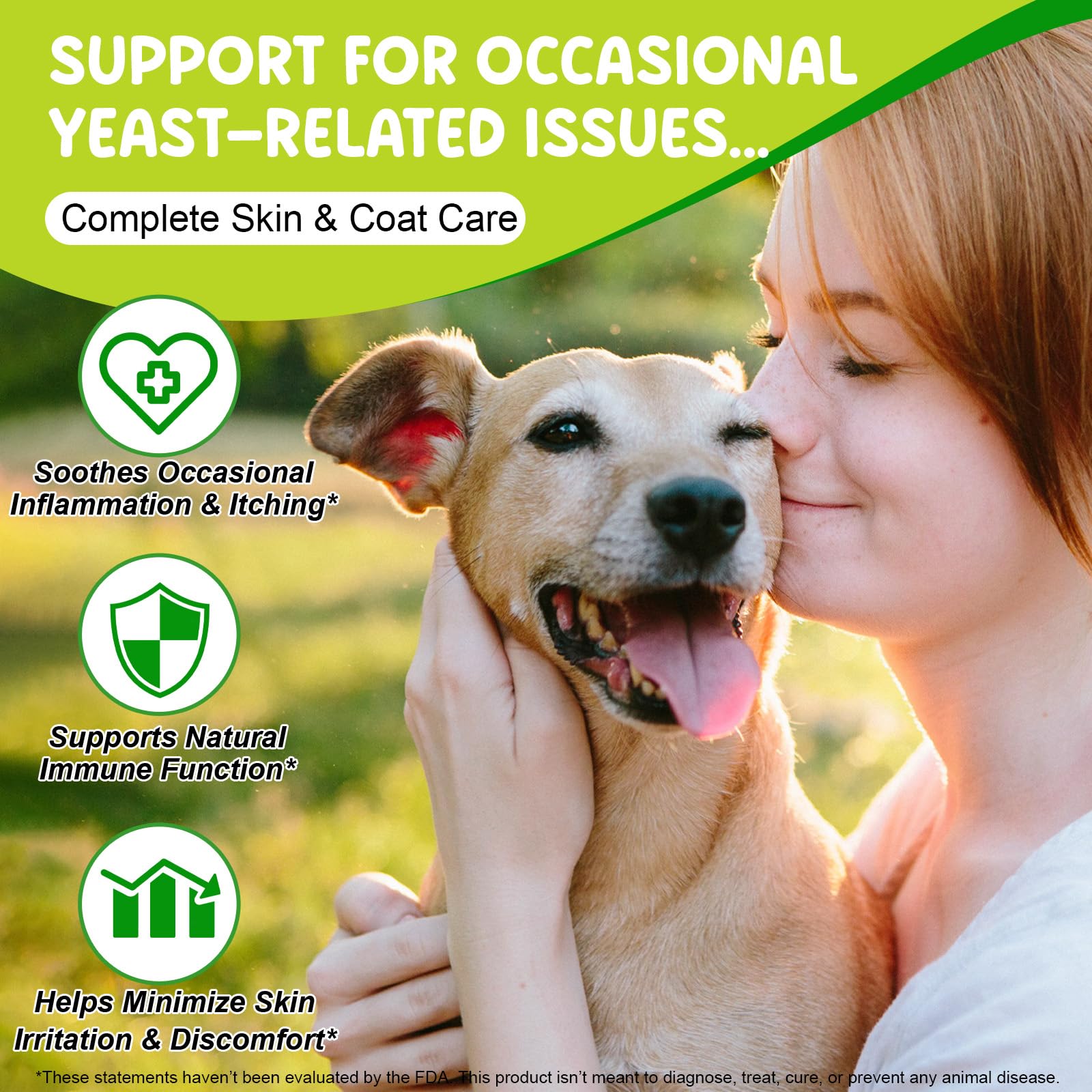 FANSHI Yeast Infection Dog feeding-time usage shown for convenient daily routine.