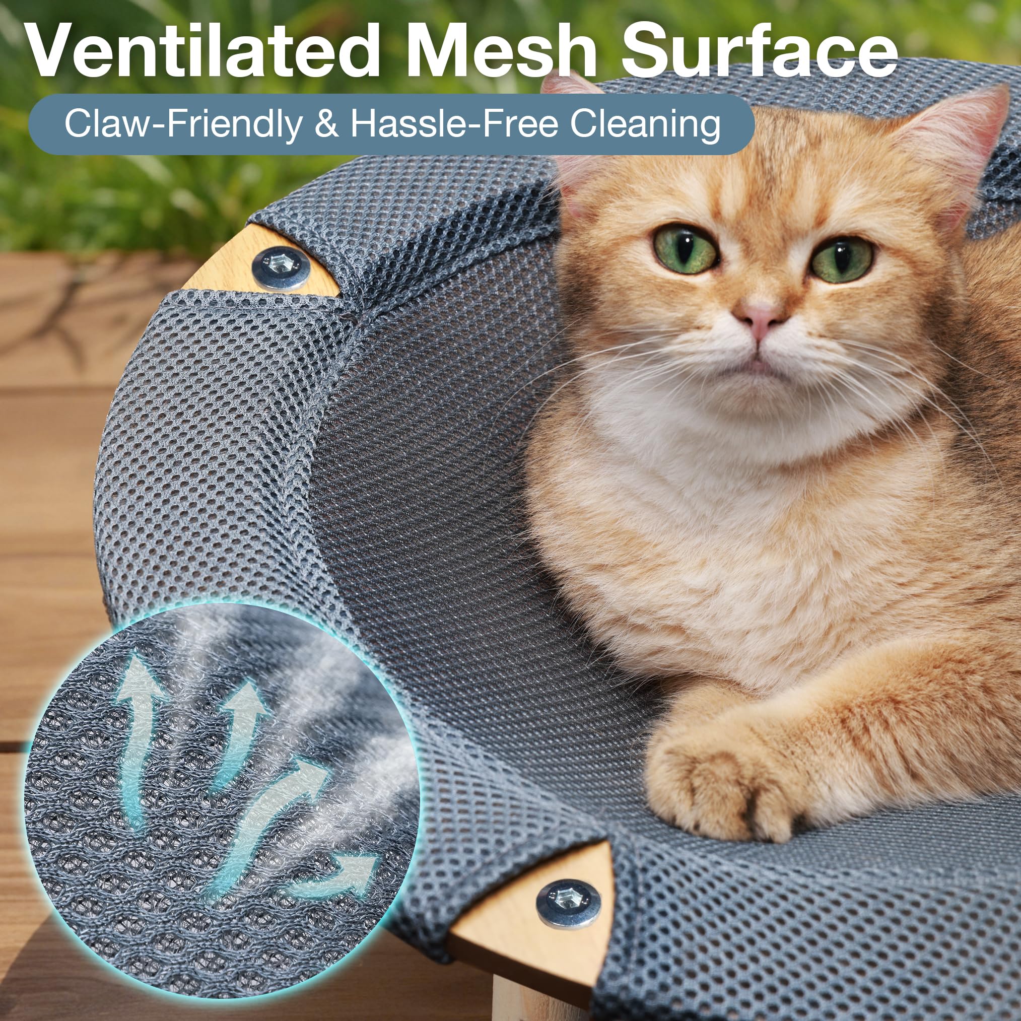 Fantasreen breathable scratch-resistant fabric close-up suitable for indoor outdoor use.