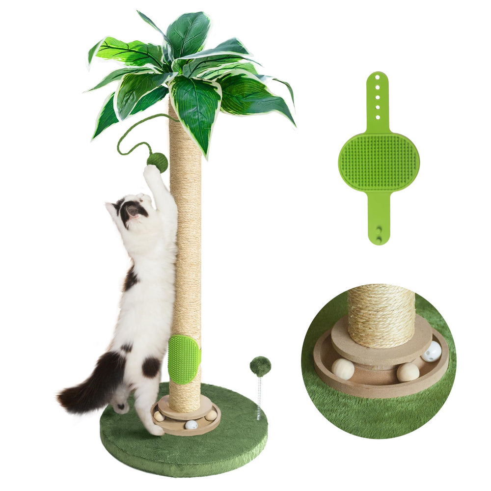 Fantasreen cat scratching post base view shows stable support for energetic indoor cats.