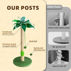 Fantasreen cat scratching post interactive ball track encourages curiosity and exercise.