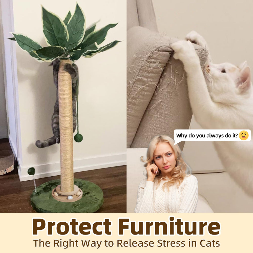 Fantasreen cat scratching post easy assembly with complete package for quick setup.