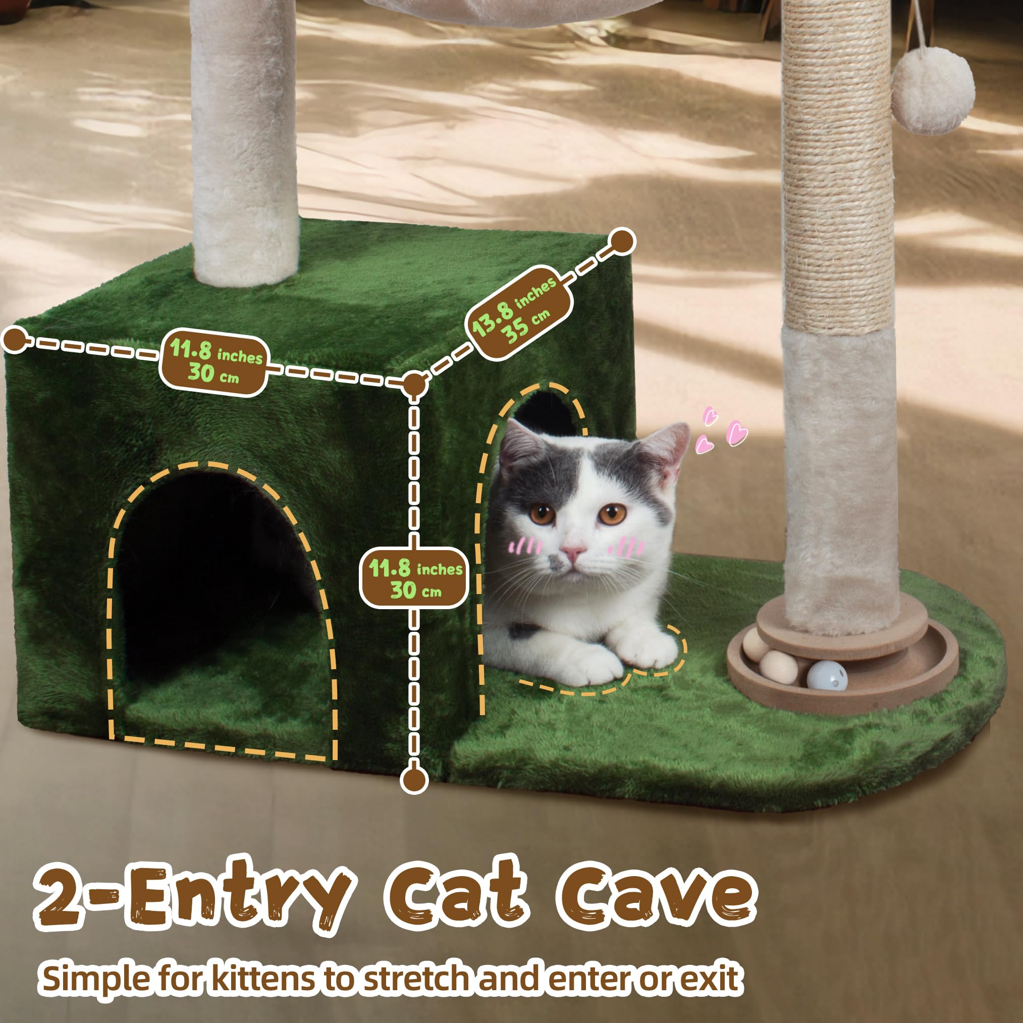 Fantasreen sisal scratching post helps exercise muscles and protect furniture.