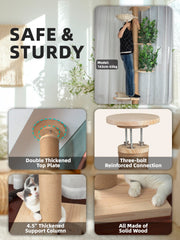 Fantasreen cat tree thick 4-5 inch posts provide solid climbing support