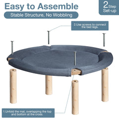 Fantasreen elevated pet bed airflow design promoting ventilation and cooler naps.