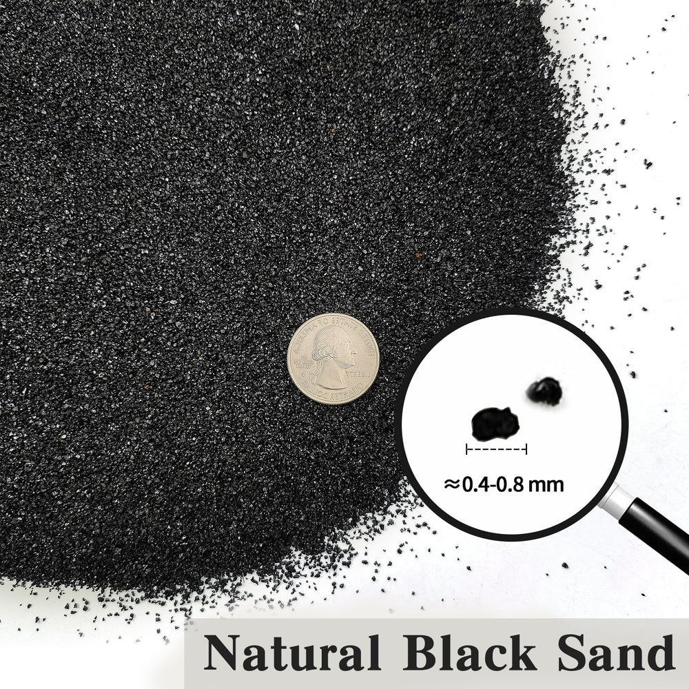 FANTIAN 5lb black aquarium silica sand ideal for wedding Unity sand and arts projects.