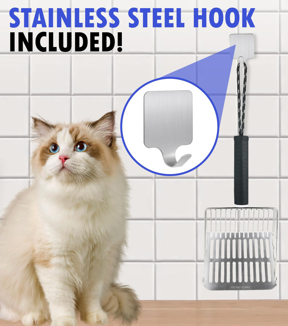 Faoemsey cat scoop non-stick surface cleans quickly after use.