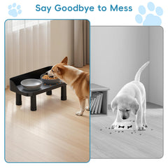 Farafox durable-dog-bowl-stand demonstrates thick construction that withstands wagging and nudges.