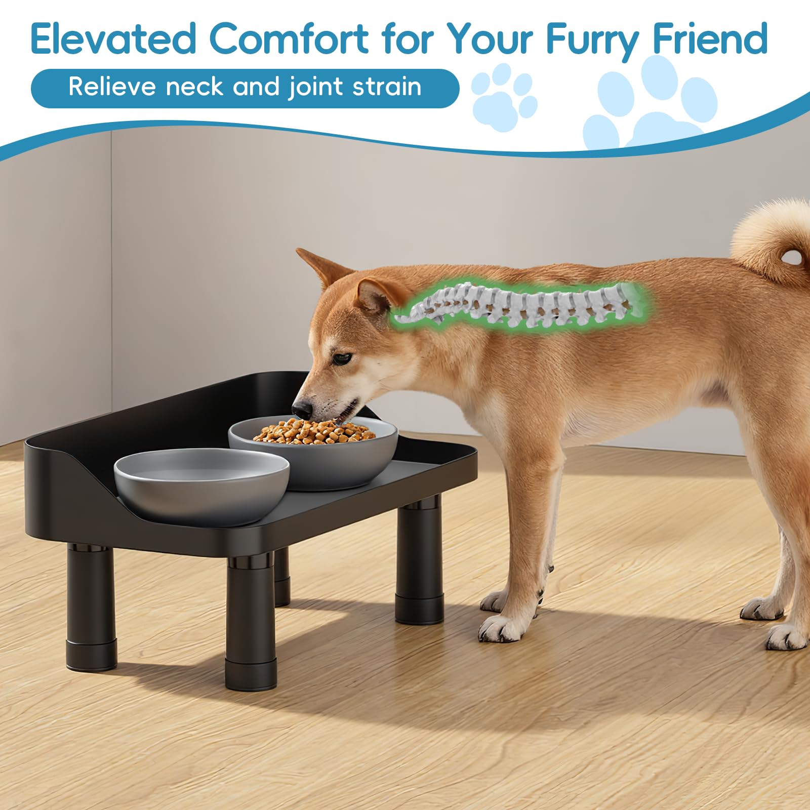 Farafox splash-guard emphasizes mess-control to keep floors cleaner during feeding.
