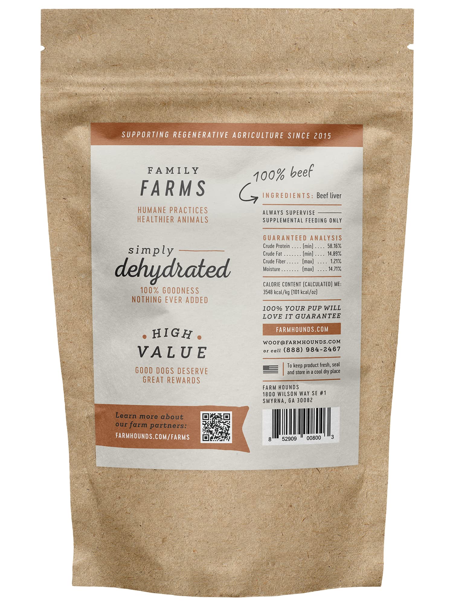 Farm Hounds beef liver snack time—training rewards and daily treats