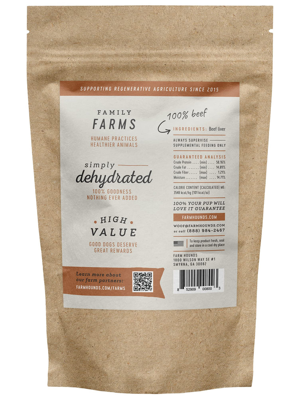 Farm Hounds beef liver snack time—training rewards and daily treats
