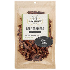 Farm Hounds Beef Trainers pack showing easy-break jerky for training rewards